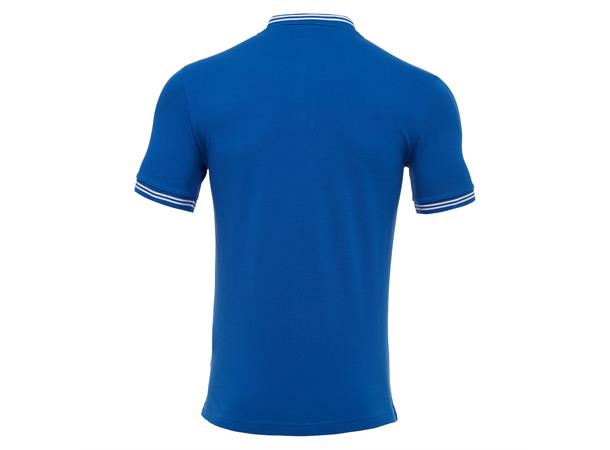 Yukar Polo BLÅ/HVIT XL Sporty poloskjorte i bomull 