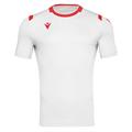 Alhena Shirt Shortsleeve WHT/RED S Utgående modell