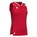 Lily Eco Sleeveless Shirt RED/WHT S Teknisk kamp og treningsdrakt - Dame