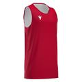 X500 Basket Shirt RED/WHT L Vendbar teknisk basketdrakt - Unisex